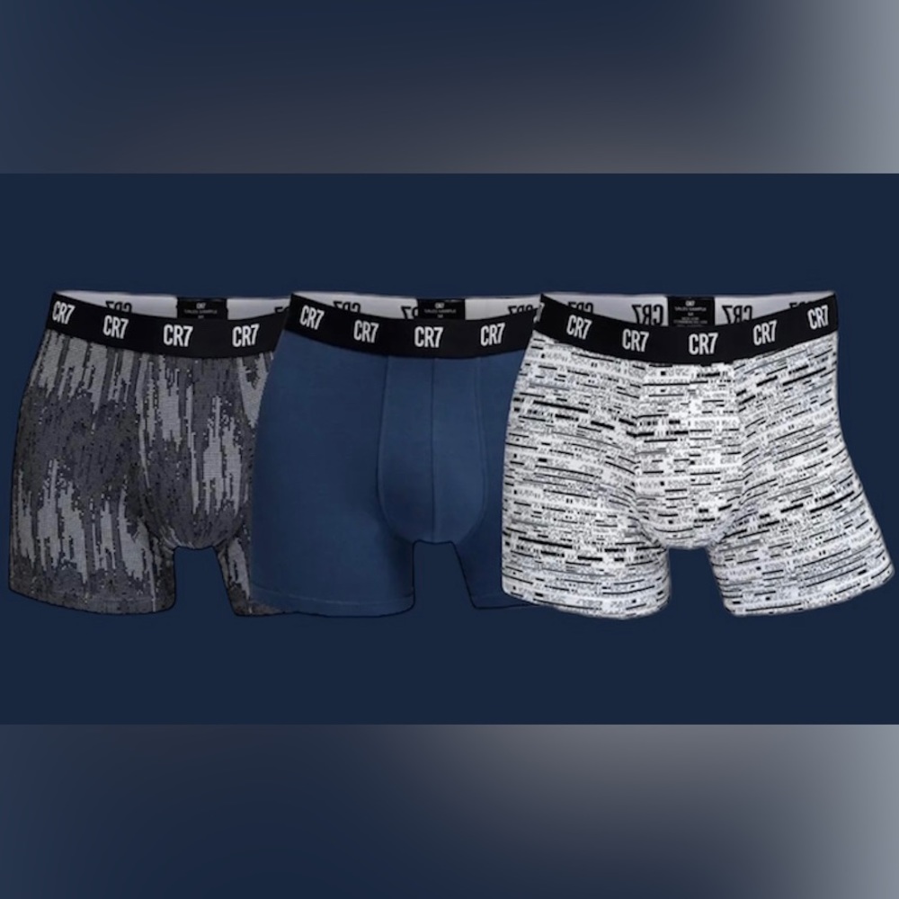 Cristiano Ronaldo CR7 Fashion 3-Pack Trunk Boxer Briefs Men's Size Extra…